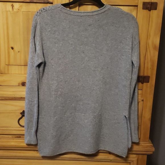 Jana Nordstrom Womens Size XS Sweater Cutouts Wool Angora Blend Long Sleeve Gray - Picture 6 of 6